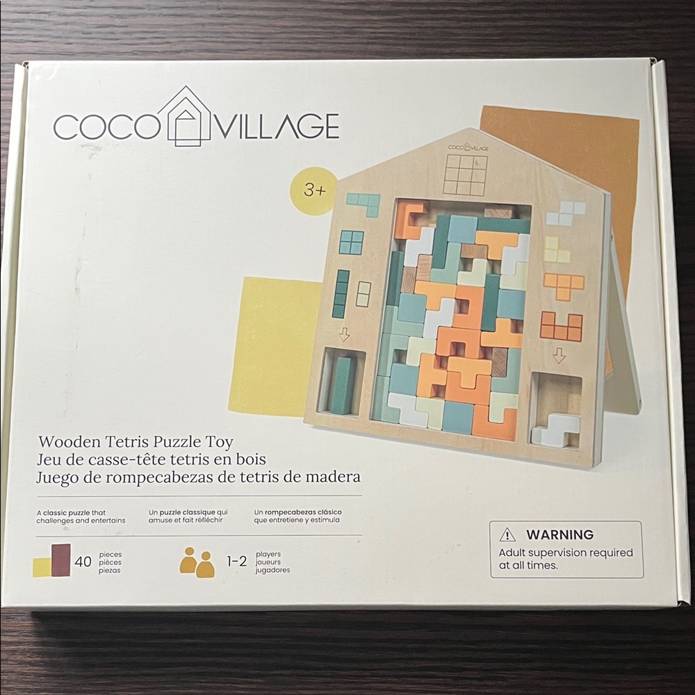 Coco Village Wooden Tetris Puzzle Toy